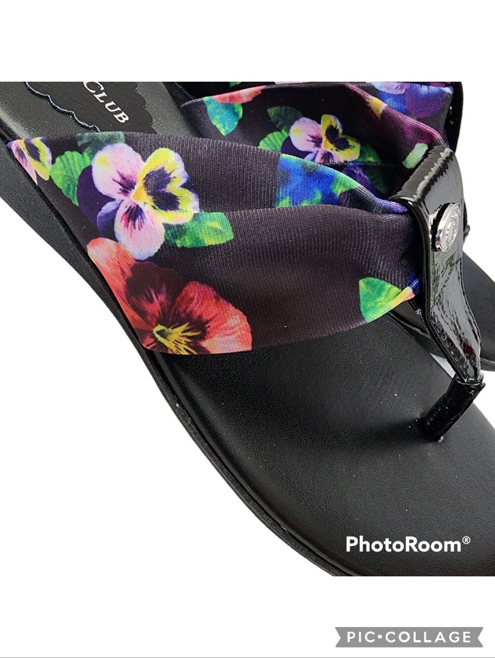 Charter Club Benjii sandals fabric cushioned flip flops sz 8m - Picture 7 of 15